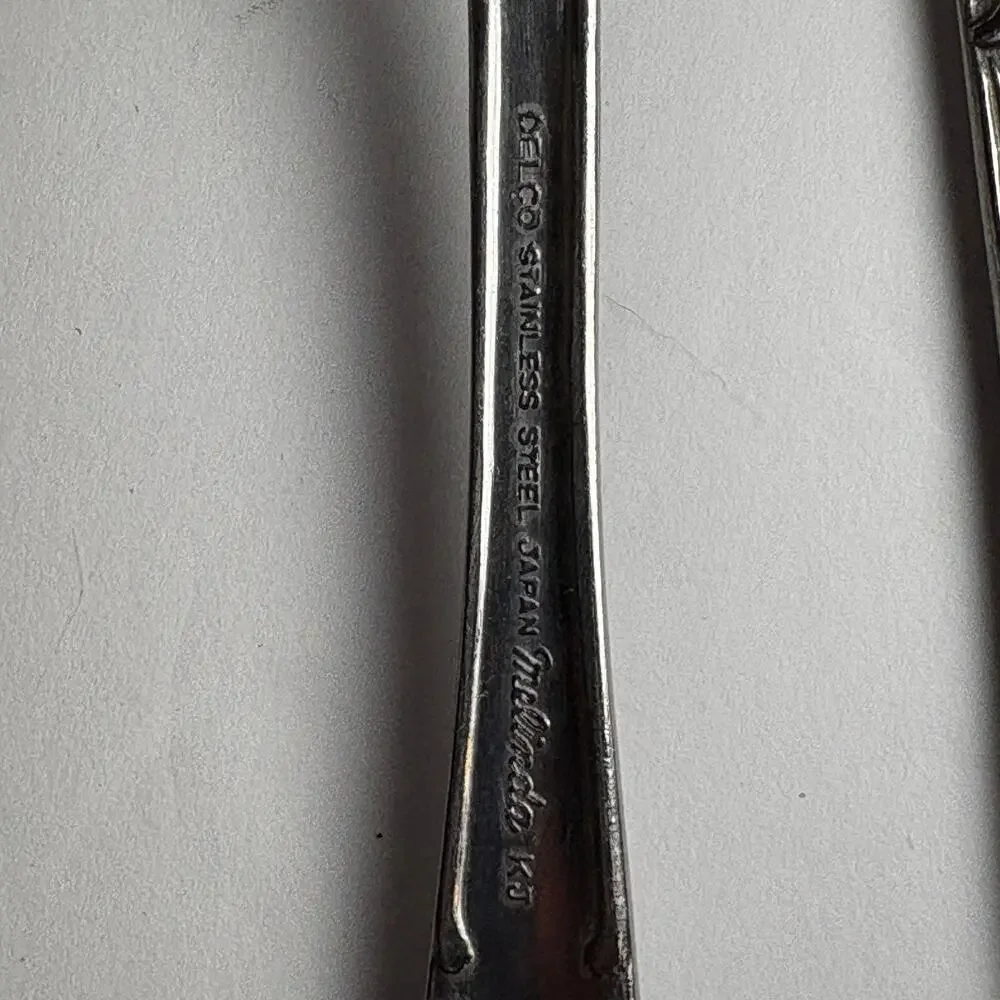 Set 3 pc Delco Melinda Stainless Steel Flatware 2 Forks 1 Butter Knife